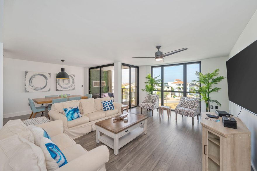 Assumable 2.375% VA Loan - Beachside Bliss with Built-In SavingsThis updated 2BR/2BA condo at The Enclave offers private beach access, a pool, tennis courts, and more, plus a rare assumable VA loan at 2.375% for qualified buyers. Perched on the 5th floor with floor-to-ceiling windows, the unit features LVP flooring, a spacious great room, stylish kitchen with granite counters, and comes fully furnished. Enjoy a smart split layout, walk-in closet, private laundry and owner's closet, and turnkey comfort. Steps to dining, shopping, and bike paths. Don't miss this opportunity to own in paradise with comfortable monthly payments. Ideal for both personal use and rental potential, this condo offers a true turnkey opportunity in one of Destin's most desirable beachfront communities. The unit includes a private, lockable owner's closet for added storage and convenience, along with a spacious pantry rarely found in similar floorplans. Covered owner parking, elevator access, and additional on-site storage make ownership easy and comfortable. The Enclave is well-known for its strong amenity package and convenient beach lifestyle, with community laundry available for guests on select floors. A great option for buyers seeking low-maintenance coastal living with excellent versatility.