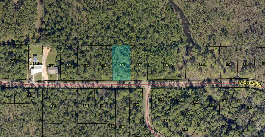Great building lot in the sought after Bon Bay Drive area and completely in flood zone X.  Lot is nearly a half acre and less than a quarter mile from the shores of East Bay in south Milton.  Easy commute into Milton, Pensacola or Gulf Breeze/Navarre.  Don't miss out on this opportunity!