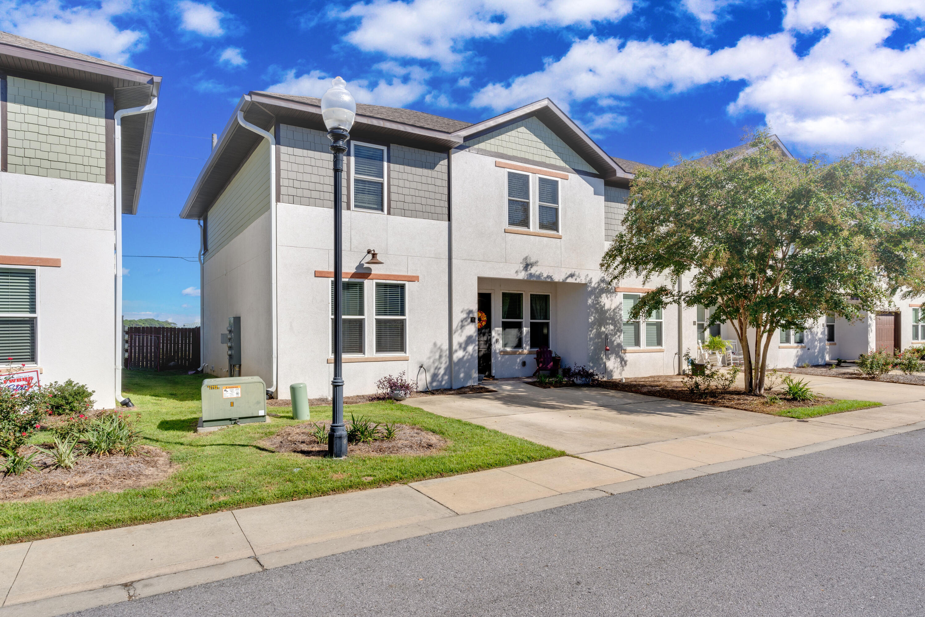 Luxury gated townhome with community pool located in the heart of Destin just minutes from the Emerald Coast's finest, beaches, harbor, shops and dining. Features first floor primary bedroom with en-suite and private patio. Second floor features 2 large bedrooms sharing a jack and Jill bathroom. There are two additional open areas upstairs that can be additional bonus space or home office. Lots of storage and 3 walk-in closets. Upgrades around every corner with stainless kitchen appliances, large tiled primary shower, modern fixtures, wide plank floors on main level, upgraded ceiling fans and much more. Call today and schedule a tour of this beautiful townhome.