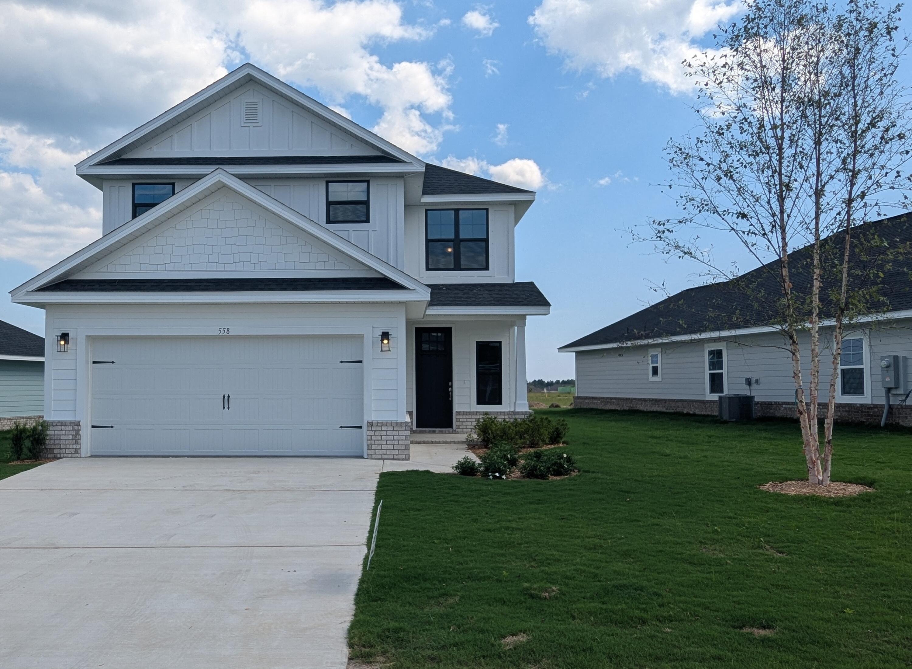 Builder is now offering 4.99% fixed rate VA or FHA finacing with $10K flex cash. Call or visit for other financing options currently available.You'll love this two story with master suite on first floor! Enter the foyer with lots of natural light coming thru from the soaring ceiling. Continue thru archway into open kitchen, living room, Master Suite and 1/2 bath. Upstairs to three spacious bedrooms that share a large full bath, while the 4th upstairs bedroom (15'x15') has its own private, full bath. Quartz countertops, rear covered porch (7' x 13'). CoreTec Pro Plus luxury vinyl plank flooring on both floors with carpeted stairs only. Garage opener included, sprinkler system + well & pump included. Builder pays the bulk of closing costs when a preferred lender is used.