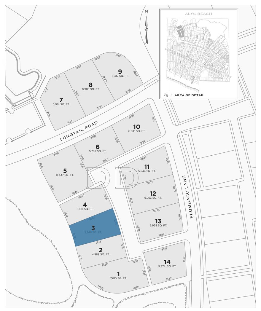 Homesite North of 30A.  Entered for comp purposes.