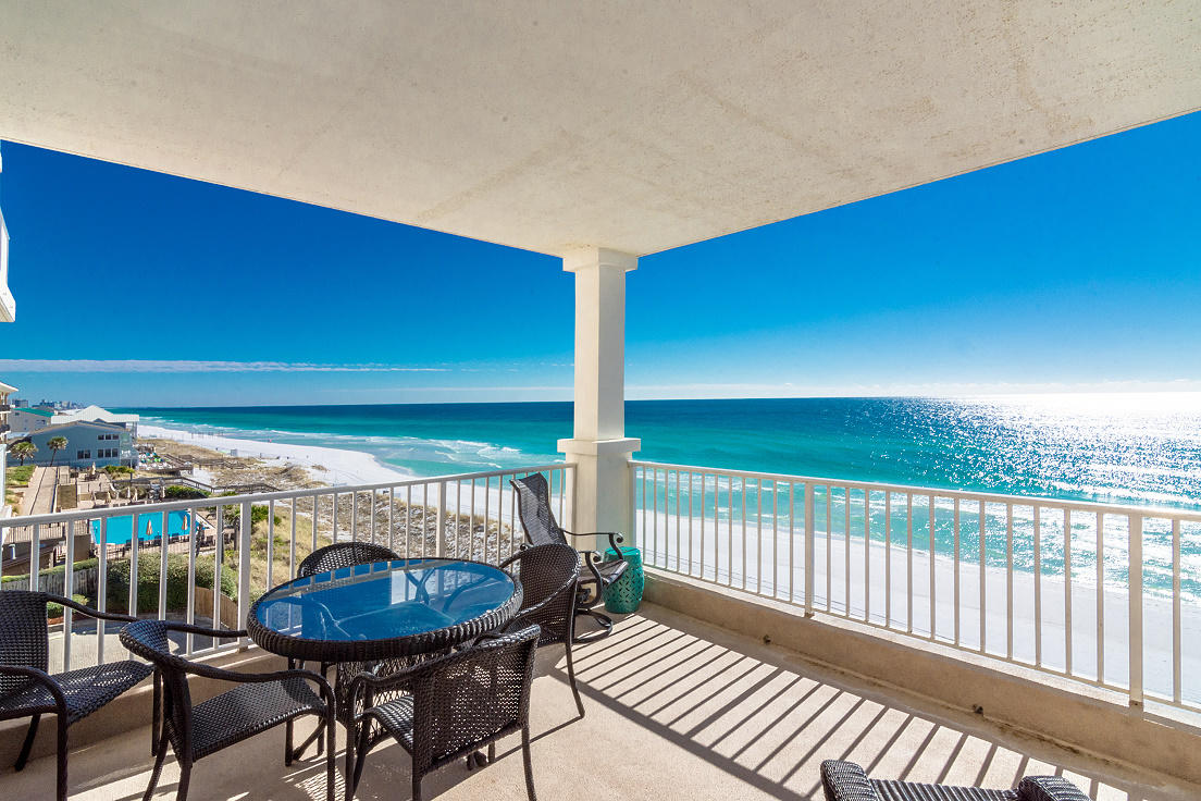 ENJOY AMAZING GULF FRONT VIEWS! Rare opportunity to own this beautiful Gulf Front center stack condo located in the prestigious Inn at Crystal Beach as your second home or investment property! Magnificent views of the pristine white sand and cerulean waters of the Gulf of Mexico from your private oversized balcony, main living areas and master bedroom. This tastefully decorated rental ready 1640 square foot 5th floor unit has 3-bedrooms, 3-baths, and a den with extra bunk bedstops throughout. This Listing is for comp purposes only!   NOTE:This listing was cancelled and a CASH offer was presented to the Seller which was accepted.