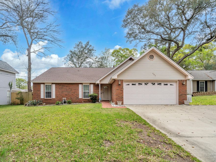 Welcome to 403 Seville Circles in the heart of Niceville! This spacious home offers 5 bedrooms and 3 bathrooms, providing ample space for comfortable living. Recent updates include a brand-new roof (2024), a 5-year-old HVAC system, and a 6-year-old water heater, ensuring efficiency and peace of mind.Inside, you'll find a generously sized kitchen, multiple living areas, and two cozy fireplaces. The Master bedroom is a true retreat, featuring a sitting area, large walk-in closet, and a beautifully updated shower. Upstairs, an open loft space complements the additional bedrooms, perfect for a home office, playroom/guest accommodations. Step outside to enjoy the screened-in porch overlooking a large backyard, ideal for relaxation/entertaining. Plus, the home is equipped with a generator