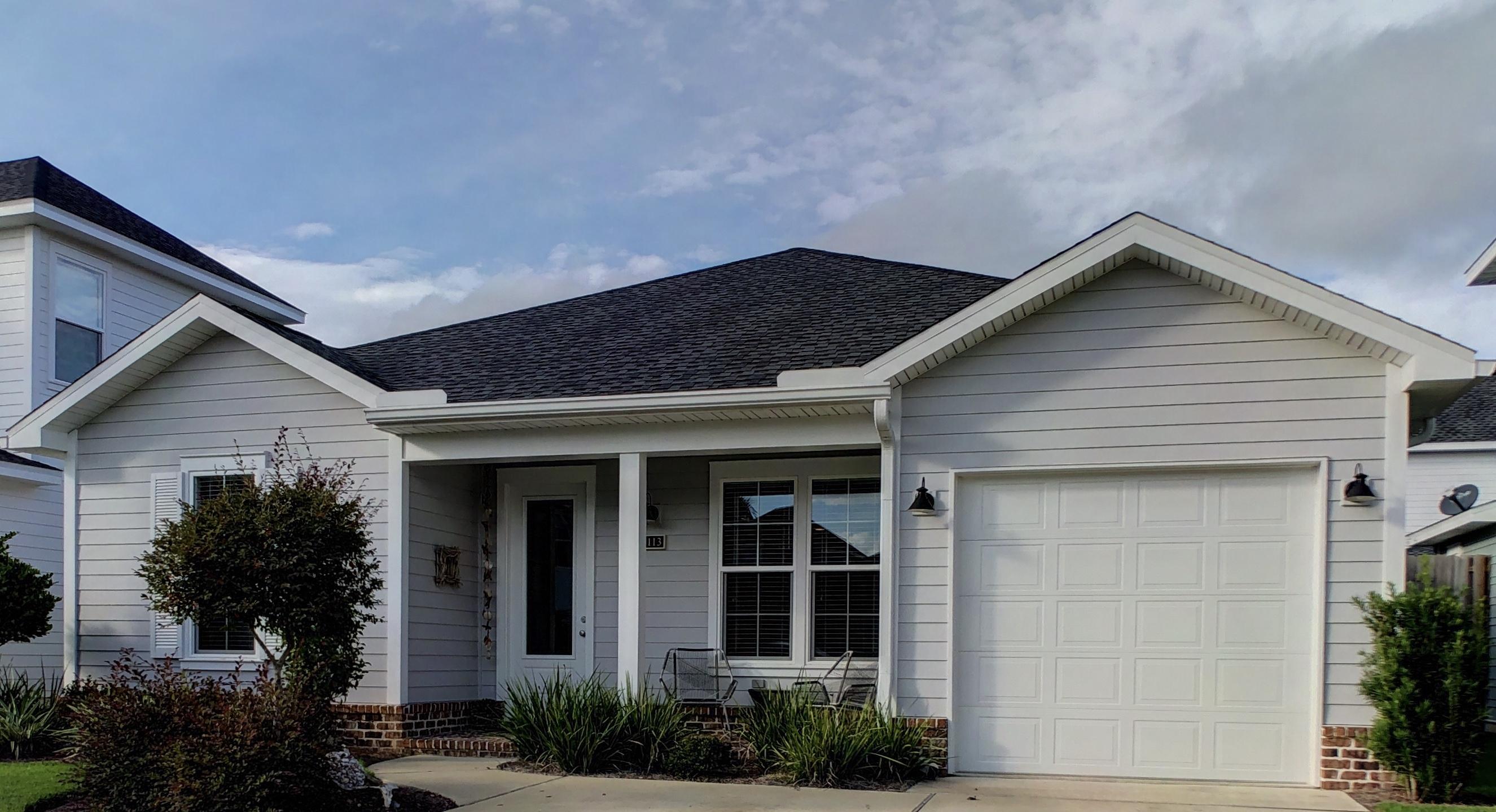 Like New! The ''Adam'' is a cozy, single-story plan w/2br, 2bth w/office & 1 car garage, perfect for anyone downsizing or a coastal 2nd home. The cushy OFFICE is a plus and the charming kitchen adorns quartz counter tops, wood cabinetry with ''soft close'' hardware hinges & stainless steel appliances. Bedrooms are spacious w/Master suite has a walk-in closet, dual vanity & beautiful tiled master shower w/frameless door. Core-Tec wood flooring throughout (NO CARPET) w/porcelain tile in bathrooms. 9'ft ceilings, 8'ft doors, recess lighting throughout, beautiful landscaped backyard. Well-kept community w/HOA lawn service, community pool, dog park, playground & fully equipped exercise room! The overall detail of the homes & community is unparalleled.