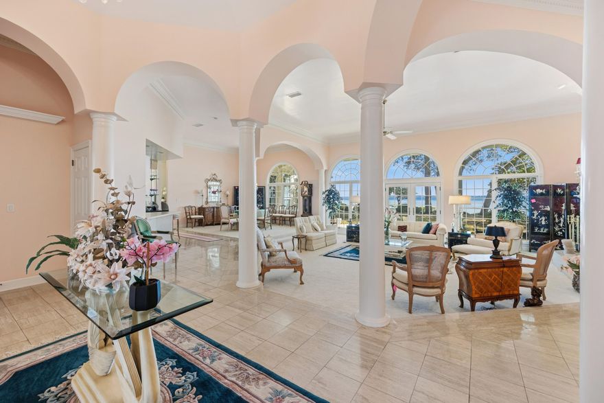 This home makes a statement the moment you walk in.  An open, light-filled foyer with raised ceilings, arches, and columns that create a grand yet welcoming atmosphere, that flows into the main living areas.  A stunning, 3 bed/3 bath waterfront home on nearly 1/2 acre; with 3 fireplaces throughout the 2 living areas and Master Suite, spacious kitchen, separate formal dining area, wet bar and an office/study that could easily be used as a 4th bedroom.  The Master Suite is like a private retreat, with a sitting area and large windows and doors that walk out to the back patio to take in the incredible water views.  The large, en-suite bath has a soaking tub, separate shower, double vanities and walk-in closet.  The exterior of this home is just as impressive as the interior, with a covered porch and checkered tile floor, a great space for entertaining and taking in the views.  Mature trees and lush landscaping surround the property, providing shade and privacy.  A short walk across the back yard leads you to a private, wood deck overlooking the water, the perfect setting for morning coffee, sunset gatherings, or simply taking in the peaceful surroundings.  A new roof and HVAC were installed 3 years ago and there is a Generac gas generator.  Just minutes from Crab Island and Destin for great restaurants, shopping and entertainment.  

