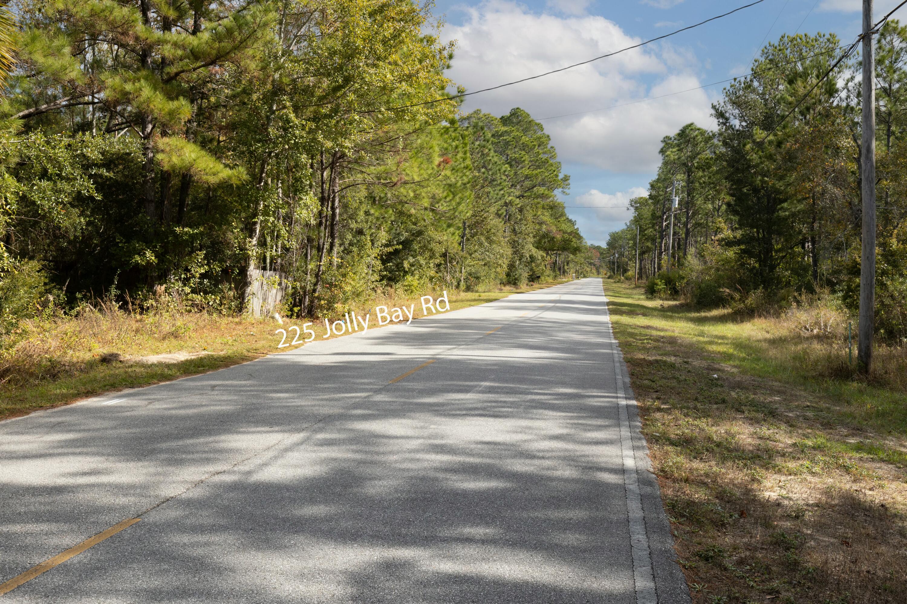 NO HOA or RESTRICTIONS!!! This beautifully wooded lot of approx .459 acres is located across the street from Choctawhatchee Bay on paved road (Jolly Bay Road).  Opportunity awaits you to claim this prime parcel of land.The parcel previously had a 3 bed/2ba (1,380 sqft) dwelling that was demolished in September of 2020.  We are in the process of confirming whether the property has public water and/or sewer.  If not, then we assume there is a old well and/or septic on the property. It will be buyer responsibility to complete due diligence to confirm existence of any and/all utilities, if any.Zoned Rural Village, allows for auxiliary dwellings. NO FLOOD insurance required and No Wetlands per GIS mapping.  Easy access to Hwy 331 bridge with NO TOLLS. Conveniently located approx. 5 miles from Hwy 98 with easy access between Destin and Panama City Beach.    

Spend your weekends enjoying the endless array of outdoor activities and water sports, some including (fresh or salt water) fishing and convenient parks for hiking and exploring. Plenty of space for all your fun recreational toys! Multiple public boat ramps nearby!

Only 10 minutes to Publix grocery store and approximately 15-20 minutes from some of the most beautiful white sandy beaches on Florida's Emerald Gulf Coast. Take advantage of the close proximity to fabulous shopping and restaurants on 30A, and the World-famous Crab Island.

All Information and dimensions to be verified by the buyer. The buyer is responsible to verify with county and/or local resources to ensure they can do what they want to with the property.  Buyer responsible to verify existence of all utilities, if any.
