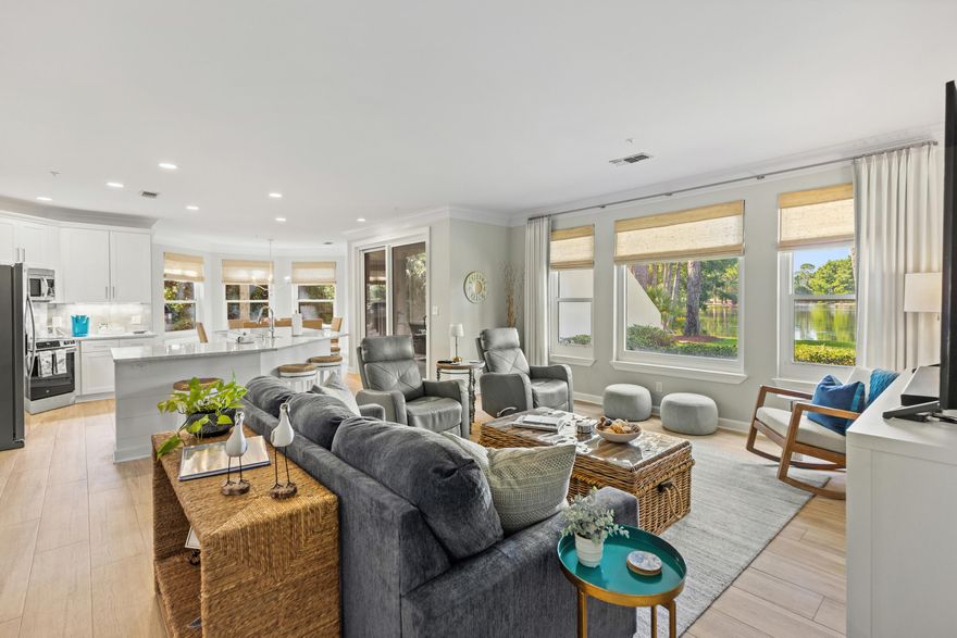 Experience upscale coastal living in this stunning bayside condo located in the highly sought-after Turnberry community within Sandestin Golf & Beach Resort. This charming lakefront home blends luxury, comfort, and convenience in one exceptional package.Every inch of the home has been beautifully updated. Recent improvements include fresh interior paint, elegant crown molding, custom shiplap accents, and new furnishings. The kitchen shines with new cabinets, quartz countertops, backsplash, farmhouse sink, and stainless-steel appliances. All bathrooms have been fully renovated with updated tile, fixtures, and quartz surfaces. Additional touches such as custom shelving in the owner's closet and new window treatments throughout complete the home's refreshed coastal look.Enjoy relaxing  mornings or peaceful evenings on the screened-in covered patio overlooking the lake, offering a perfect spot to take in the tranquil views.
Located in the desirable Turnberry neighborhood, residents enjoy access to a private community pool for a more secluded swim. As part of the Sandestin Resort, you're just minutes from pristine beaches, the marina, Baytowne Wharf, Grand Boulevard's shopping and dining, world-class golf, tennis, and the resort's aquatic center.
Meticulously maintained and move-in ready, this home delivers the ultimate Sandestin lifestylecoastal elegance, modern comfort, and resort living at its finest. Schedule your private showing today!