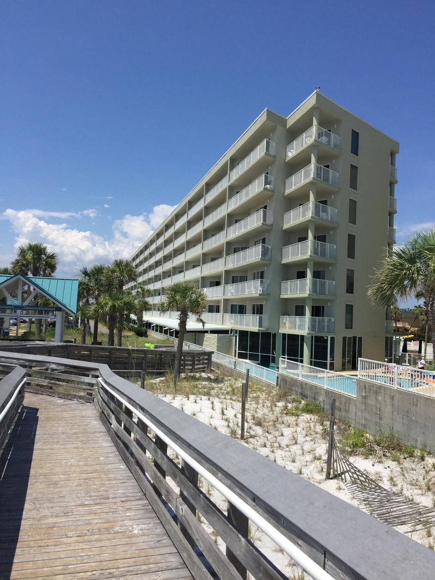 The only 3 bedroom and 3 bath unit offered with a direct beach view. End unit has gated access and can be rented as a 3br/3ba unit or rent 2br/2ba and use the 1 br/1ba lockout unit for yourself. Lockout unit has new microwave and new refrigerator. Unobstructed beach views from your balcony. Seacrest is pet free for both owners and renters. There is a beach walk over, a fitness room, and an indoor and outdoor pool. Indoor pool is heated in season. Rental revenue for last 3 years was over $30,000 per year. Rentals already booked.