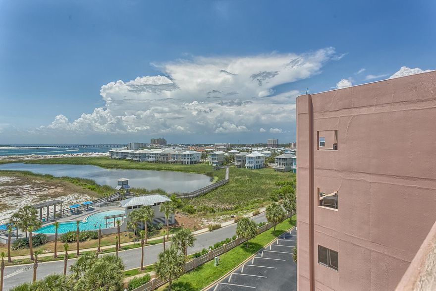 Gorgeous Destin Harbor & Jetty View from this ''top'' floor 1 Bedroom Condo. The Master Bedroom has a King Bed and a ceiling fan to keep you cool. The Kitchen has new appliances and there is a sleeper sofa in the living area. This Condo has a new A/C system, new Windows and a new Sliding Glass Door with the added comfort of a screen for the Sliding Glass Door.