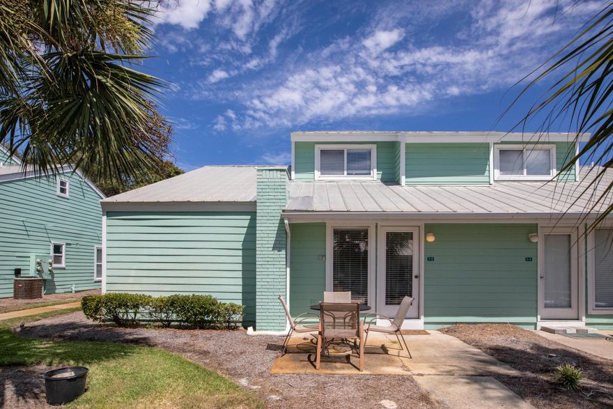 Well kept, 2 story unit right across the street from a private entrance to the beach. Open and bright with beautiful tile floors throughout the entire downstairs. Master bedroom loft has carpet with French doors into the tiled master bath, with lots of closet/storage space. You will enjoy the heated, community pool, picnic tables and outdoor grills for family get togethers. Close to restaurants and the Silver Sands Premium Outlets for all your shopping needs.