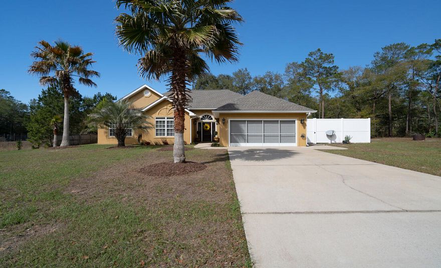 OMG!  Custom, High-End Home on 1+/- Acre & No HOA! Brand New 30-yr Roof.  Built in 2006 & completely transformed in 2013. Crown Moulding & High Ceilings - 9' -14'. Dream Kitchen w/all Viking Appliances, top-quality Granite & complete Cherry Cabinetry w/all the bells & whistles! Island w/seating, High Bar, desk & a Kitchen TV! Wonderful Natural Light from Bay Windows. Open Living Area w/20x20 Porcelain Tile thru-out. Formal Dining Rm to highlight special occasions or evening dinner.  Upgraded Light Fixtures & recessed lights. Split Floorplan w/Master Suite fit for a King or Queen! Garden Tub, TV, over-sized shower & more. Closet reinforced to be a Safe Room.  Garage has Screens for  all-year use. Storage Shed is unfinished & ''As-Is''. Extra lot for future building or to sell! This is Home!