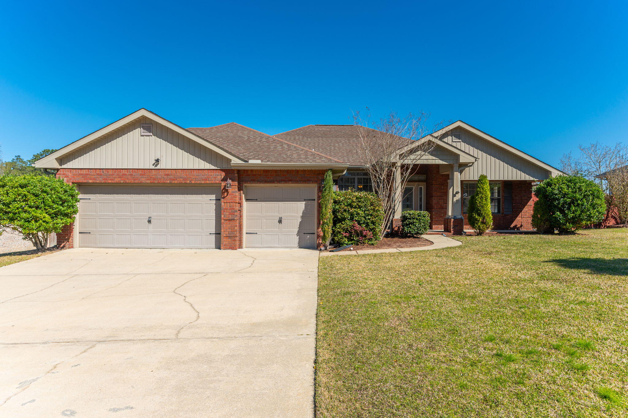 Are you in the market for an awesome home that checks all the right boxes? If so this beautiful Craftsman style brick home is a must see. To start out the home is located in the Desirable Nanterre Riverfront community. The home also features a large/functional floor plan with 4 bedrooms 3 full bathrooms, and a 3 car garage! On top of that you have a wonderful office/flex room, formal dining area, breakfast nook, and a split floor plan design with a huge master suite. Outside is sure to impress as well with the large front and rear porches with a fenced in yard that make the perfect place to relax and enjoy time with the family and friends after a long days work. Last but not least Are you looking for a more affordable starting interest rate? 2-1 rate buy down offered with acceptable offer