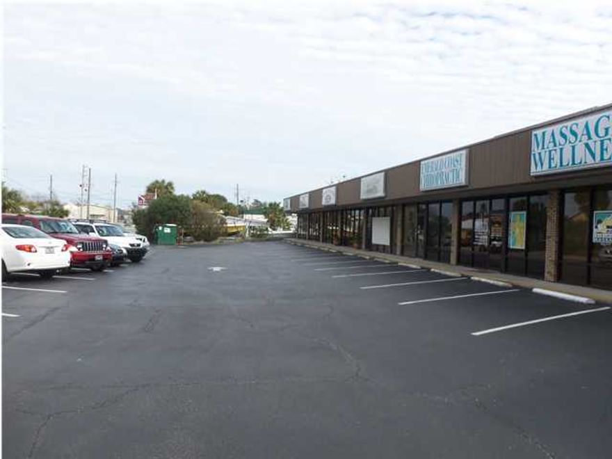 Fabulous location at the West end of Destin!! Norred Plaza is located right on Hwy 98/Harbor Blvd and just a few blocks from the Destin bridge. The 1280sf space has bee renovated to include new walls, drop down ceiling, paint and carpet - awaiting your arrival! This building sits perpendicular to Hwy 98. Additional monthly water/sewer/trash charge of $100