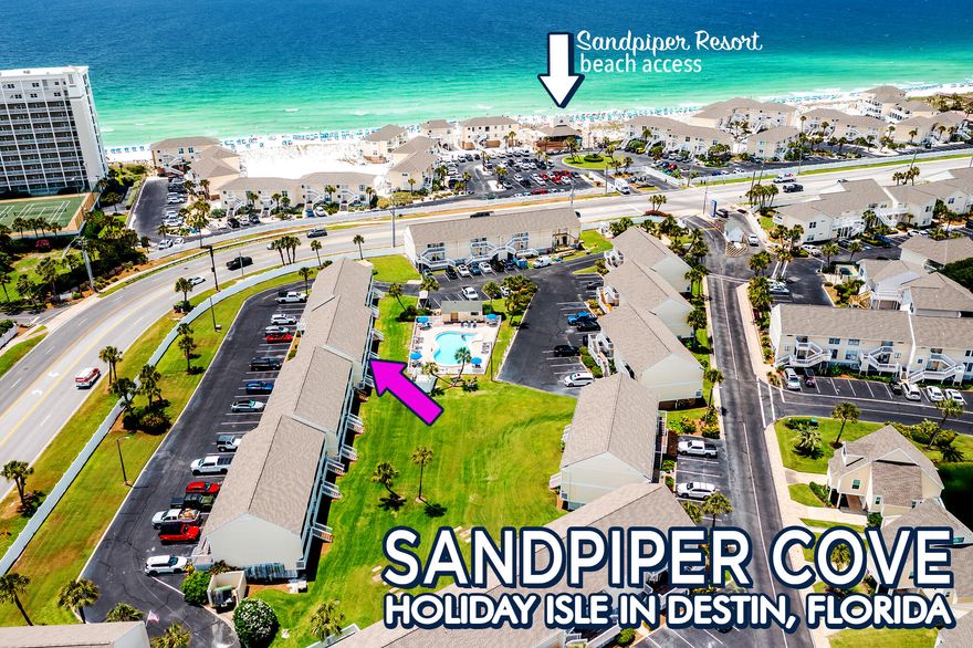 Just a 5-minute walk to the private Sandpiper Cove Deeded Beach with Beachfront Seasonal Beach Chair Service along with the Sandflea Beach Bar for food and drinks to enjoy the SugarWhite Sand between your toes and Emerald Water! Take in the views of the refreshing Pool and the Florida Sunsets from your Private Balcony where you can also step out leading directly to one of the 5 Pools on property -- great for an afternoon or evening dip after a day in the sun! This Studio Condo maximums space with comfortably sleeping 4 -- featuring a queen-size Murphy Bed that can be folded up during the day adding more space and a queen-size Sleeper Sofa that can be pulled out at night as well. This unit also features Kitchen, Bathroom, Owners Closet, Crown Molding throughout this unit, with Wainscoting, updated Painting and Furniture. 

The Resort Community of Sandpiper Cove includes Guard Gate with 24-hour Security along with many activities including a a 9-Hole par 3 Pitch & Putt Golf Course, 5 Pools (some Heated), 3 Hot Tubs, Tennis and Pickleball Courts, Shuffleboard and Bocce ball. There is also a Marina, Boat slip rentals and Boat Ramp Launch available. On-site Harbor WaterFront Dining at Louisiana Lagniappe Restaurant is located inside the Resort Community by the Marina. A Water Taxi service picks up at Sandpiper Cove and drops off at many of the Harbor attractions including Additional WaterFront Restaurants, Shopping and Bars. With Sandpiper Cove's prime location in downtown Destin, Full-Time and Part-Time Residents and Vacationers are just steps away from more Restaurants, Grocery/Shopping areas including a new Publix, athletic clubs & other attractions. 

This highly rented Vacation Rental! 