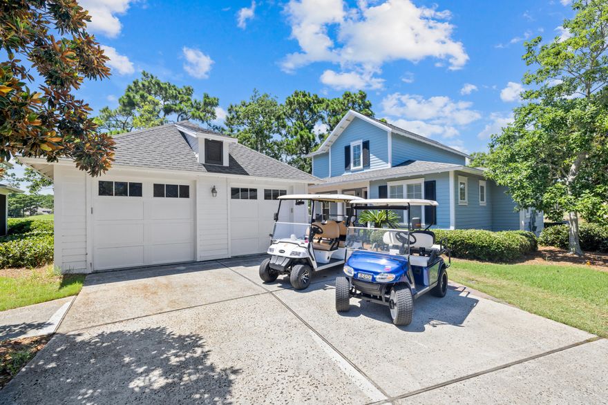 Remarks: BEAUTIFUL FLORIDA COTTAGE HOME IS LOCATED AT THE END OF A CUL DE SAC WITH PANORAMIC LAKE & GOLF COURSE VIEWS. THIS 3 BEDROOM 3 BATH VACATION HOME IS COMPLETE WITH A GARAGE AND IS LOCATED IN THE SANDESTIN GOLF & BEACH RESORT. SELLING FURNISHED WITH A 6 PERSON AND A 4 PERSON GOLF CART! This Laurel Grove Cottage offers a Large, Open Floor Plan with open Cathedral Ceilings, has 2 bedrooms and 2 baths on the Main Level and a Private Guest Suite with Bath on the Second Level. A Modern Kitchen with Stainless Steel Appliances, Granite Countertops, and a Large Island. Newer construction includes a spacious golf cart paver parking area off of the garage for easy access to the golf carts. Buyer to verify all information including dimensions, assessments and fees.