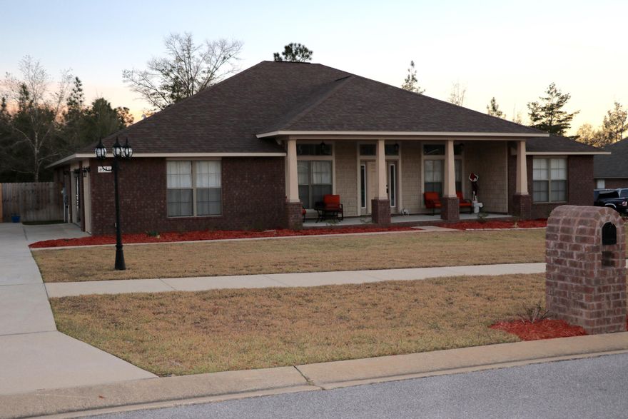 Come take a look at what this 4 bedroom, 3 bathroom home has to offer. Great location in a beautiful neighborhood. This home has 3,054 sq ft of living space which includes a florida room and an office space. Enjoy upgraded carpet, granite in kitchen and upgraded cabinets. The master bedroom includes a raised inset ceiling with crown molding. The master bath includes a garden tub, double vanities and a separate shower.This craftsman style home has a covered front porch along with a spacious 3 car side entry garage. The half-acre lot is fenced in and includes a deck out back. This neighborhood has sidewalks, custom light posts, underground utilities and brick mailboxes. Easy commute to schools, stores and local bases. Schedule a showing today !