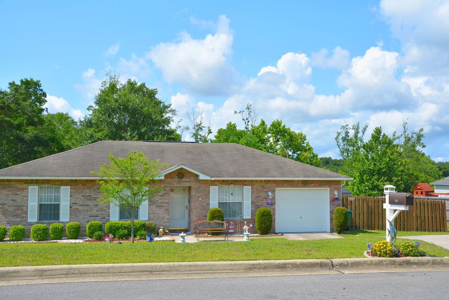 Home is ready for new owners. This absolutely beautiful maintained home. Very nicely care from the inside and out. Brick and vinyl sided home in a nice subdivision is close to shopping . This home features a nice sized living room and eat-in kitchen with cathedral ceiling. Kitchen has a large pantry and also includes a refrigerator, dishwasher, electric stove/oven, disposal, and built in microwave. Laundry room is large with access to the garage. Master suite has a walk-in closet and bath with large walk-in shower. Outside you'll find the deck overlooking the back yard and ''green'' area at the rear of the property The open concept inside feature split bedroom design vaulted ceiling. the back yard is fenced. You will be proud to show off your new home.