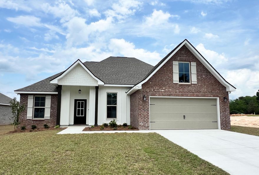 Awesome builder rate plus FREE refrigerator. Restrictions apply.The ROSES V H in Young Oaks community offers a 3BR, 2BA, open design with flex space and computer desk/niche. Upgrades added (list attached).Features: double vanity, garden tub, separate shower, and 2 walk-in closets in master bath, tray ceiling in master bed, kitchen island, walk-in pantry, covered porches, recessed lighting, crown molding, ceiling fan in living and master, framed mirrors, smoke/carbon monoxide detectors, landscaping, architectural 30-year shingles, flood lights, and more!Energy Efficient Features: water heater, electric appliance package, vinyl low E MI windows, and more! Energy Star Partner.