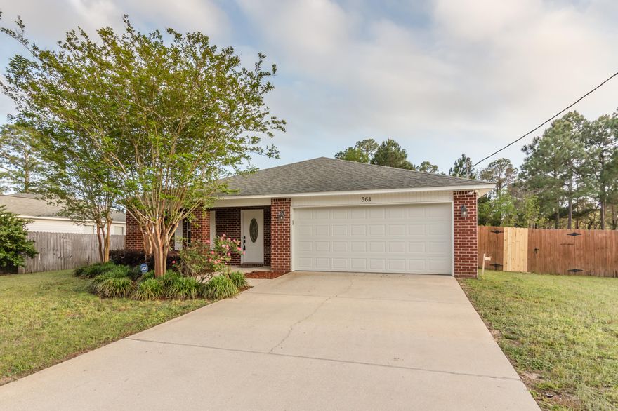 Great starter home just West of Hurlburt Field that is move in ready! This home features 3 bedrooms and 2 baths with ceramic tile in the common living areas and carpet in the bedrooms. The kitchen includes stainless steel appliances and a breakfast bar for easy entertaining. Enjoy spending time outdoors in the screened in porch overlooking the spacious fenced backyard that includes a shed for storing all your lawn equipment. The water heater has also been upgraded to a GE geospring energy efficient water heater. This home is turnkey and ready to go.