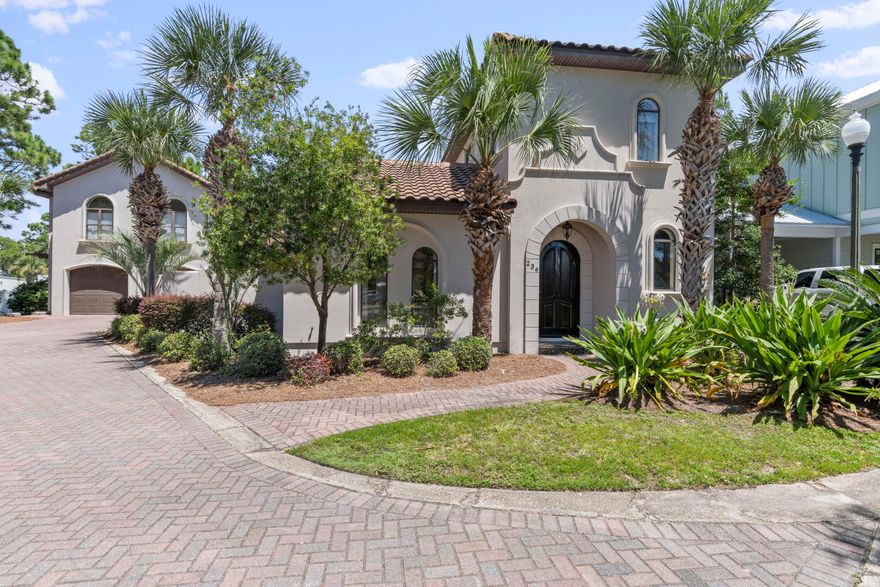 This Spanish Style architecture home has been recently renovated. The Spacious layout is perfect for your primary residence, second home or vacation property.  The property is in the gated Community of Emerald Waters Village, only 5 minutes to deeded beach access, with 2 community pools very close to the home. The main house has approx. 3300 Sq.Ft. complete with 5 bedrooms and 4 baths. Carriage House comes in at 475 Sq.Ft. with 1 Bedroom, Full Bath, Washer/Dryer and Spacious Living/Kitchen area...great for guests, rental, or Mother-in-Law quarters. Master has sitting area, luxurious bath with custom stone walk-in shower and whirlpool tub.