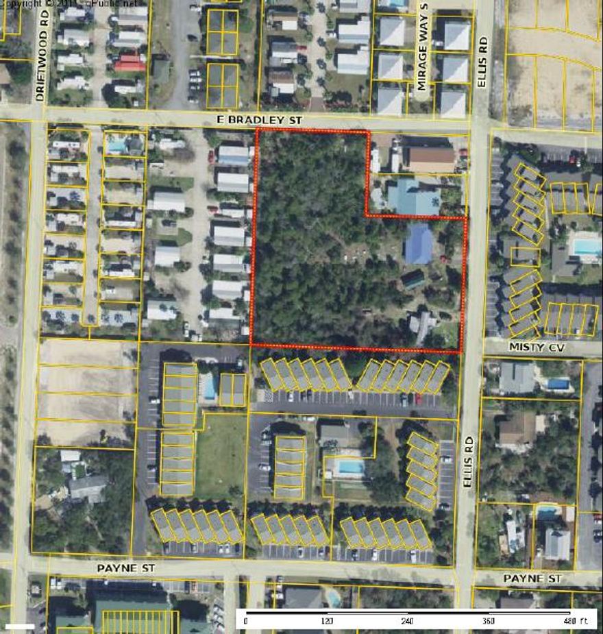 1.947 Acres. Frontage on E. Bradley St & Ellis Rd. Designated ''Neighborhood Infill'' under Walton County's F.L.U.M. & could present a variety of (re)development opportunities. Property presently has a 1056 SF house located on E side of prop. on Ellis Rd. Also has a 420 SF trailer located on S.E. corner of property on Ellis Rd. Minimal contribution attributable to improvements. All dimensions are approximate, buyer needs to verify.