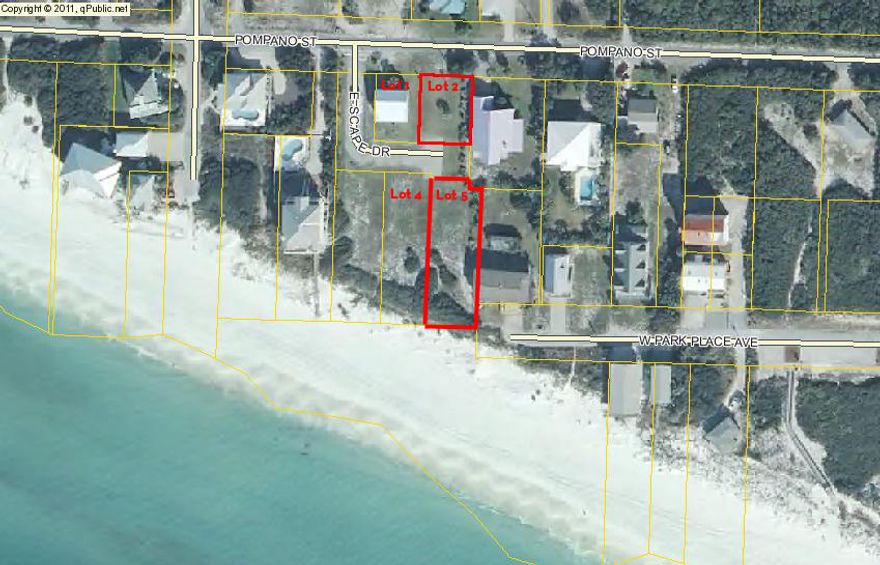 Stunning south side lots with direct, private beach access. No HOA. No build out period. Lot 2 is 1 tier back from Lot 5 (MLS #712277). Lot 2 offers DIRECT beach access out your back door. Seller has added a ''Private'' walkover to beach. No busy streets to cross, etc. Flood zone X, tap fee paid, and ample room to build. Inlet beach has slowly become the place to be in South Walton. Walk to Rosemary or all the other shops that are about to open. Please call with any questions. Also available are 2 adjacent lots, Lot 4 (MLS #612416) is gulf front and the Lot 1 (MLS #712278)is 1 tier back. With all 4 lots combined you could develop a new subdivision.