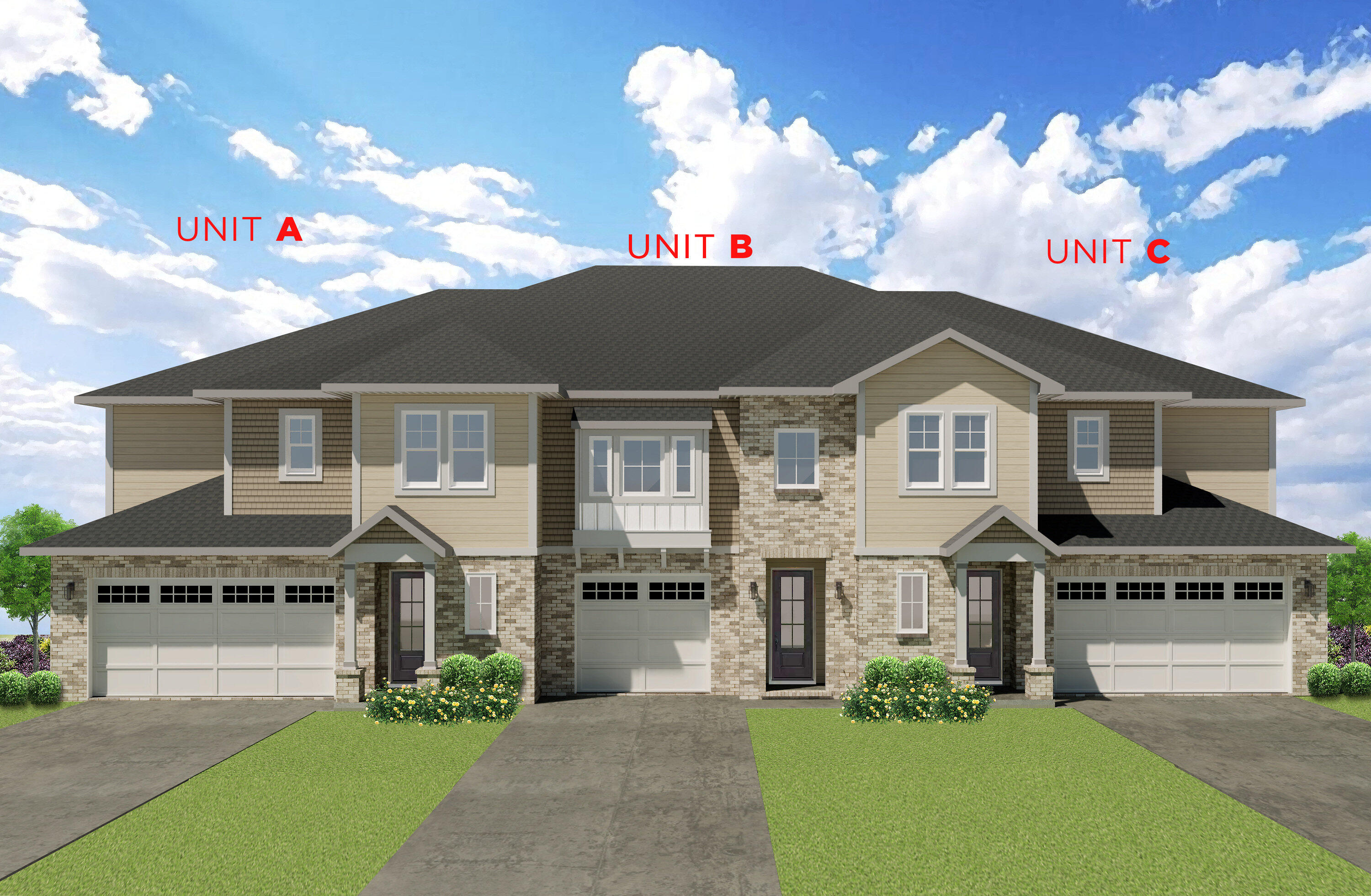 Welcome home to Cinco Trace! This opportunity represents a rare chance to purchase waterfront new construction in Fort Walton Beach. All three units are available to purchase individually or in bulk.Unit C, a beautifully designed end-unit townhome, offers abundant natural light and a modern open-concept layout. The first floor features a gourmet kitchen with a large island and a main-level primary suite with a walk-in closet and luxurious en suite bath. The two-car garage provides ample parking and storage.Upstairs, you'll find two additional bedrooms, a flexible bonus space, and a private balcony with water views. Perfect for those seeking the comfort of a single-family feel with the convenience of townhome living.