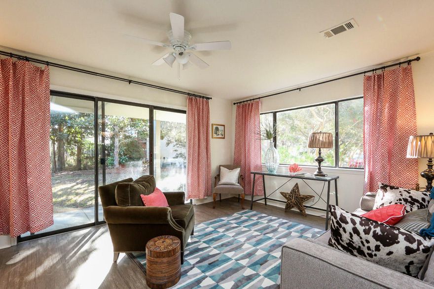 Don't miss this opportunity to own a home on Eastern Lake canal! Lakefront living is a dream lifestyle & this property offers affordable waterfront living. Imagine walking out your patio, down a grassy, wooded expanse to your own dock and taking a boat, kayak, or paddle board to the Gulf of Mexico!You can have it all in this roomy 2 bedroom 2 -1/2 bath townhome that was completely renovated in 2015. Fresh neutral paint, new roof, HVAC, water heater, upgraded electric and plumbing. Designer inspired tile flooring, lighting, kitchen with quartz countertops, stainless steel oversize double sink, soft-close cabinets & drawers and stainless steel appliances. Large window and sliding patio doors lend natural light to the downstairs. Open stairway leads to second floor with two large bedrooms