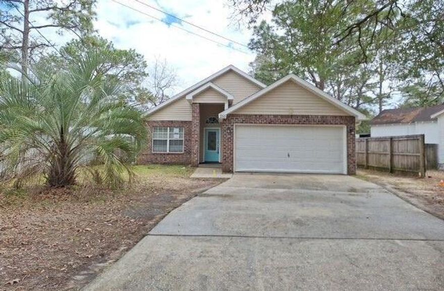 Real Estate Owned REO charming home w/retreat covered tiki back porch. 12' Vaulted Foyer: The grand entrance sets the tone for openness. Light spills in, creating an inviting  Lg. Flexible Living Area: The roomy living space offers endless possibilities for arranging furniture and creating cozy nooks. Kitchen with Bar Seating: The kitchen seamlessly connects to the main areas, making it easy to chat with guests while preparing meals. Pull up a stool at the bar for casual dining. Master BR boasts a sliding barn entry door, Master bath has double sinks, Lg. walk-in closet & shower/tub combo.Additional bedrooms share a hall bath w/shower/tub combo. Side door opens to a path to outdoor vaulted covered tiki deck. Don't miss out on this. Schedule your tour today of 255 Mccarthur Street.