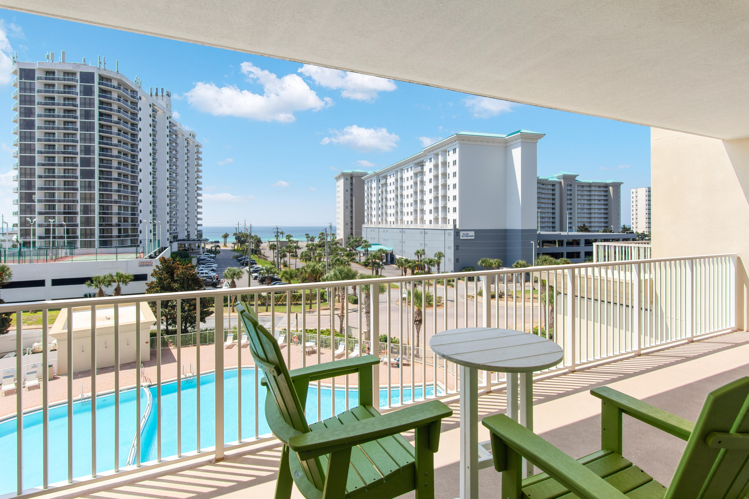 Welcome to paradise! This exquisite 4th floor condo offers breathtaking Gulf views with an unparalleled coastal living experience. Nestled in the highly sought-after community of Ariel Dunes I, this condo combines luxurious comfort with a host of exceptional amenities that create the perfect beach lifestyle. Start your mornings with awe-inspiring sunrises over the Gulf from your private balcony, and enjoy serene evenings as the sun dips below the horizon, casting brilliant hues across the Emerald Coast. The open-concept design seamlessly integrates the living, dining, and kitchen areas, allowing for effortless entertaining and relaxation. The kitchen boasts granite countertops, stainless steel appliances, and ample cabinet space. Retreat to the elegantly designed bedrooms, each offering comfort and tranquility. The master suite features its own private balcony with Gulf views, and comes with its own private en-suite bathroom with a garden tub, separate shower, and double vanity. The guest room features its own full bath, and closet with ample space for guests. The windows allow for lots of natural light, creating an inviting and uplifting ambiance to enjoy those gorgeous Emerald Coast views. Enjoy direct access to the pristine sandy beach, and immerse yourself in one of the 5 expansive resort-style pools on property. Stay active and healthy in the fitness center, or enjoy some time on the tennis/pickle ball courts, basketball court, or Golf course. After having some fun in the sun, step inside and grab a bite or drink at the Cabana Cafe. Conveniently located nearby restaurants and entertainment such as the Seascape Towne Centre featuring Two Birds Cafe, Ice Cream, Acme Oyster, Thrills Laser Tag & Arcade, and Mezcal Bar & Grill. Seascape is home to the renown Moon Crush festival featuring concert headliners such as JJ Grey & MOFRO, Jason Isbell & The 400 Unit, The Avett Brothers, and The Black Crowes. This property is ideal as a vacation rental, second home, or primary residence. This Gulfview condo offers the best of both worlds - a serene beach oasis and easy access to the vibrant coastal scene. Indulge in the ultimate coastal lifestyle with this condo. Don't miss your chance to own a slice of paradise with unmatched community amenities. Schedule your private showing today and experience the allure of this exceptional residence!