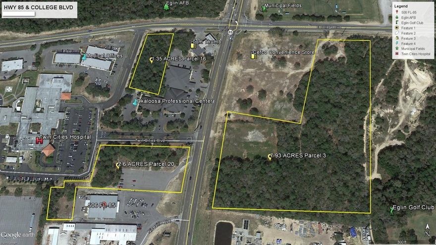 This site is well suited for medical use with its close proximity to Twin Cities Hospital. Defense contractors will find it convenient to Eglin AFB and Duke Field. With close proximity to Hwy 85, Hwy 20, I-10 and the bypass, any use will benefit from this site's central location.