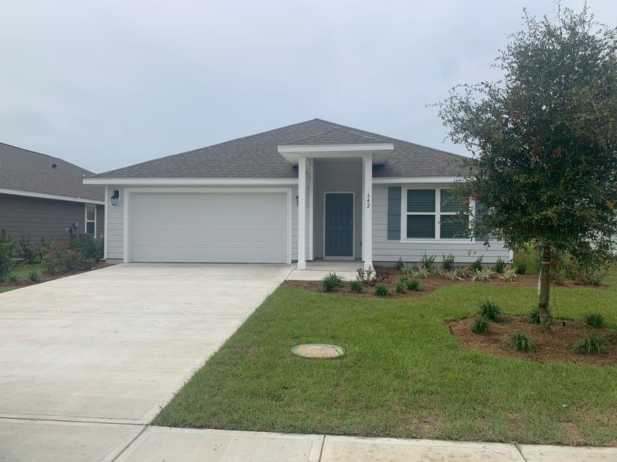 You must see this brand new 4 bedroom 2 Bath home with 2 car garage. This is a split bedroom design with the additional rooms located just off the foyer and Bedroom 1 located off the large living room. The standard features include; stainless appliance - stove, microwave and dishwasher, shaker style cabinetry, Vinyl flooring throughout common areas and in the bedrooms, Maxim lighting throughout, laminate counter tops and Moen plumbing fixtures. Pet may be considered pending owner approval and $500 nonrefundable deposit.