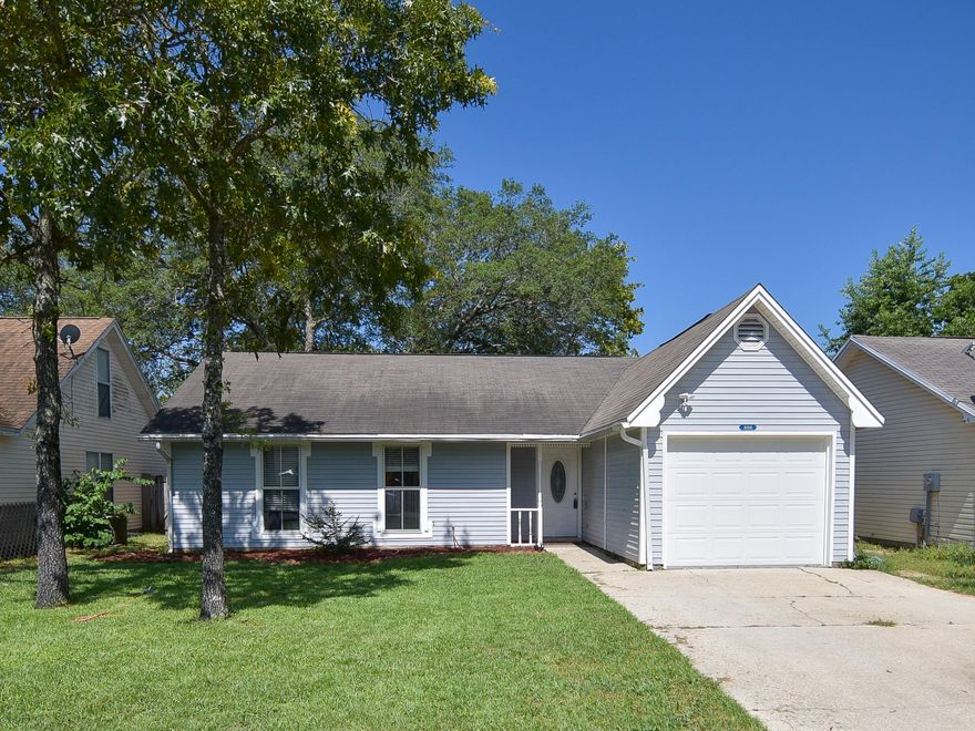 Welcome home to this adorable 3 bedroom 1.5 bathroom home in Blue Pine Village, which is in a perfect location convenient to Destin and Eglin AFB! This home has been completely renovated, is move-in ready, and is within walking distance to the A-rated school Bluewater Elementary. The kitchen has new tile flooring, new cabinets, new countertops, new hood vent, and a new faucet. The bathrooms feature new vanities and new tile flooring as well. Wood look flooring and one solid color of paint ties every room together. The home has a family friendly floor plan that opens to a backyard patio, which is completely fenced. Fresh sod in both front and back yards! Blue Pine Village has a community pool and an additional storage area for Boat and RV park