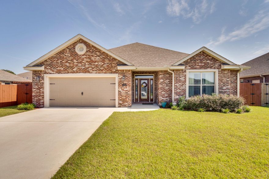 Available 8/1/19
Looking for a fabulous home in Fort Walton Beach convenient to both Hurlburt Field, Eglin AFB or 7th Special Forces? Then check out this 2316 SF 4 bedroom 2 bath home in Majestic Oaks. As you enter the home you immediately see the vast open spaces from front door through the living room into the kitchen. Gorgeous wood flooring in the main living/kitchen/dining area and front bedroom. There is carpet in the other 3 bedrooms, and tile in the wet areas. The living room has a double tray ceiling with uplighting and the master has a single tray ceiling with uplighting. The kitchen features a breakfast bar, granite countertops, tiled backsplash, under counter lighting, stainless appliances and loads of soft close drawers/cabinets and room for food prep! This is a split bedroom plan with the 3 guest bedrooms and guest bath located near the front and the Master at the back of the home. The master bedroom is quite spacious with loads of natural light and great walk in closet. the Master Bath features granite countertops, double sink vanity, garden tub and separate step in shower. The guest bath also offers granite countertops and double sink vanity. There is a lovely covered lanai in the back...perfect for relaxing or entertained family and friends within the fully fenced backyard.