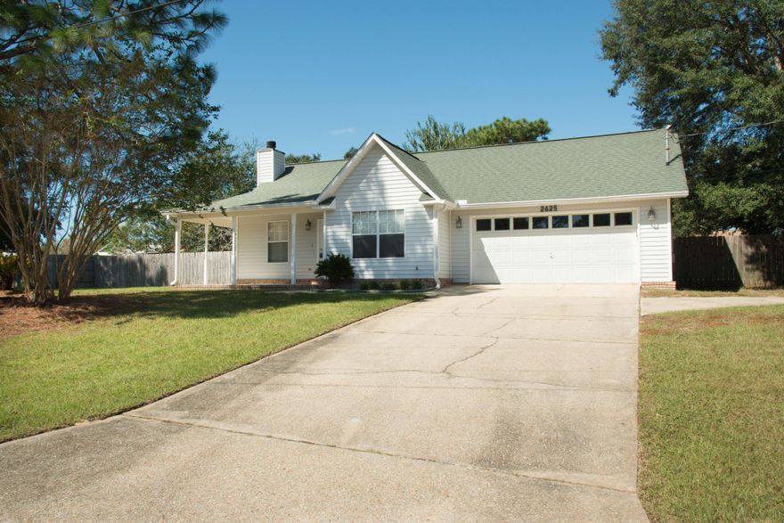 Cute home in Navarre. Vaulted ceilings in the living room and a wood burning fireplace. Laminate flooring throughout except wet areas that are tile. Granite counters in kitchen. Privacy fenced back yard with lawn pump and sprinkler system. Small pet may be considered with owner approval and payment of a non-refundable pet fee.  NO smoking/vaping inside home or garage.
