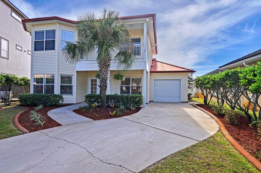 Beautiful waterfront community nestled off of beach drive. This property comes with its own boat slip on Garniers Bayou. The slip is at the end of the dock and in the deepest part of the water for deep hulled vessels. Home has been recently updated and modernized. Property is laid out for entertainment with an open floor plan design. Every bedroom has its own bathroom. The master is on the first floor and has a large walk in closet. Metal roof, updated electrical outlets and switches. All new carpet on the stairs and upstairs bedrooms. Balcony overlooking beautiful palm harbor. All new exterior doors. Brand new light fixtures through out. Don't miss your chance to come see this beautiful home today.