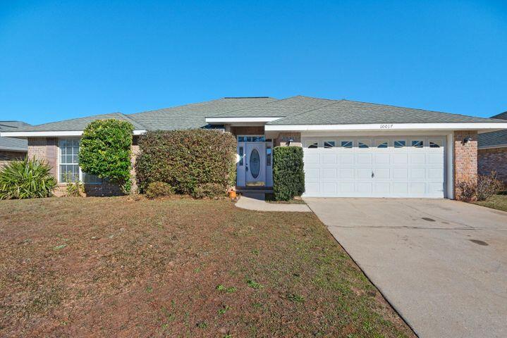 Well maintained brick home available in Creetwood Place subdivision, just 5 miles from Navarre Beach and only a few minutes to Hurlburt. Newly installed LVP flooring and freshly painted walls; brand new granite tops in the kitchen and both bathrooms. In the kitchen you will find an abundance of both cabinet and counter space. W?D hookup and large pantry are combined right off kitchen. Master bedroom features a HUGE walk in closet. Fourth bedroom could easily be used as an office/playroom/den as well. Large back yard is fenced, for added privacy, with a spacious wood deck and concrete patio making it perfect for grilling and entertaining. Available immediately.