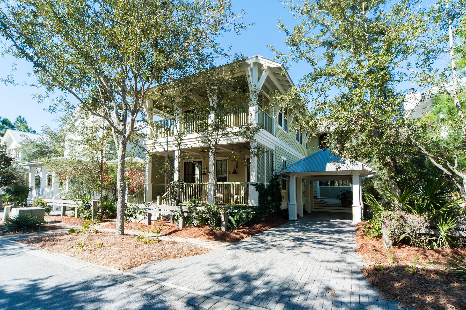 The very best of Watercolor living is all here in this beautifully decorated Camp District home. This spectacular beach cottage has never been on a rental program and has been immaculately maintained by the sellers. With only the highest quality design, detail, and finish, discover a bright and open floor plan, and stunning features throughout. With multiple outdoor porches, including one screened and another with a fireplace, this home carefully blends the indoors with the outside. The beauty, simplicity and ease of this residence is truly inviting and comfortable for all. It's direct location fronting the beautiful Wood Fern Park is only a short distance to the Camp Watercolor pool, making this a perfect full time, vacation, or rental property.