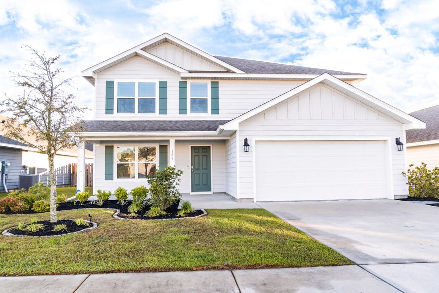 Welcome to Hammock Bay! This two-story 5 bedroom / 2.5 bath home was built in 2021 and is the perfect option for someone looking for more space at a budget friendly price. The Elle floorplan offers five spacious bedrooms plus a bonus room and an additional living area upstairs. This home has been updated with gutters, privacy fencing, a massive extended paver patio, ceiling fans in bedrooms, office and loft space, and 2'' privacy blinds on all windows. The first floor master bedroom includes a fabulous ensuite including a large walk-in closet, shower, separate garden tub and double vanity sinks. The additional living area upstairs is perfect to create a separate space for kids or visiting guests. Step outside to the oversized patio and enjoy the privacy of your fenced in backyard. Plenty of room for your grills, patio furniture, playsets, backyard games and more!  TV Cable provided by HOA.

Included in the HOA is access to all Hammock Bay amenities - THREE pools, 24/7 expansive fitness centers, bike trails, parks, dog park, pickleball, tennis, basketball, disc golf, brewery, general store and more! Or take advantage of this master planned development with the brand new Steamboat Landing, featuring a luxurious clubhouse and a 500' pier into the Choctawhatchee Bay, a great place to fish & enjoy the unmatched sunsets. Additionally, Hammock Bay South is currently constructing additional, brand new amenities, including a new pool, clubhouse, fitness area, pickleball, playground and a kayak/paddleboard launch to explore Bear Creek leading you to the Choctawhatchee Bay.

The time is now to lock in your future in Hammock Bay! Check it out today!
