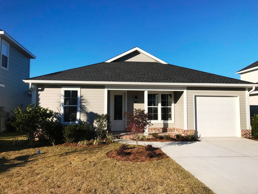 NEW Ranch floor plan just days away from completion! The ''ADAM'' is a single-story plan w/2br, 2bth, cozy Bedroom sized bonus room, SCREENED PORCH & 1 car garage, perfect for anyone downsizing or a coastal 2nd home. The bonus room is a major plus & large enough to be a small bedrm. The beautiful kitchen adorns Quartz countertops, backsplash, an abundance of cabinetry & stainless steel appliances. Core-Tec Wood plank flooring throughout entire home w/beautiful porcelain tile in bathrooms & Laundry room. 9'ft ceilings, 8'ft doors, recess lighting & detailed throughout. Spacious Master bdrm has a big walk-in closet, dual vanity & beautiful tiled master shower. The overall detail of the homes & community is unparalleled and sets CSV apart from others. Bar None, the best overall quality