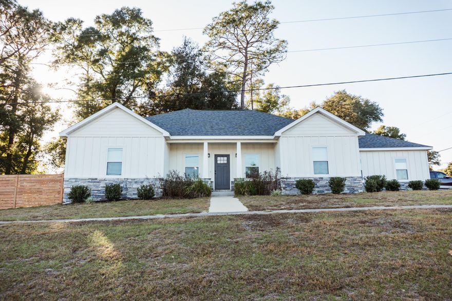 Available January 15, 2026! 4/2 as South Crestview as you can get in Pinnacle Point SD! A short commute to Duke Field, Eglin AFB, and Destin! This newer construction custom home has an open kitchen with marble bar that opens up to a large family room with a cathedral ceiling, PERFECT for entertaining. Master suite has a HUGE closet, marble shower, and vanity! Across the other side of the house, you will find 3 very spacious bedrooms, and the second bathroom. This house has storage closets around every corner.! LVP flooring throughout. Pets will be allowed under 35 lbs. and with owner approval and $400 non-refundable Pet Fee. No Smoking or Vaping inside the home. Applications are done online at www.rentgoodlife.com.