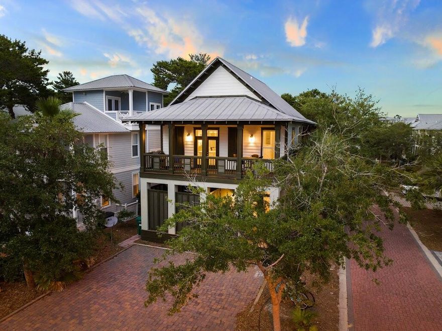 Nestled between Alys Beach and Rosemary Beach sits this beautiful home that is currently in service as a profitable short-term rental. In 2024 it generated revenue exceeding $160k and has received over fifty 5-star reviews! It has brand new HVAC systems, hot water heaters, and washing machine. (No worrying about major systems failing during guest stays!)  This is the ideal purchase for someone looking to operate a profitable rental property (with potential to capitalize on the STR loophole), or someone who would like to have a second home that pays for itself. The house is already equipped with an electronic lock for remote management, a nest camera doorbell, a locked owner's closet, brand new smart TVs in all bedrooms, fully stocked linens and towels, a fully stocked kitchen, etc. The house comes fully furnished and it is completely turn-key. The current owner is also willing to provide existing professional photos (shown here) to the new owner to help you get your rental listing up and running immediately after closing.  There are already established relationships with a reliable cleaning team, handyman, etc. The current owner is happy to make introductions to all current team members to offer a seamless transition to the new owners. The current owners are also willing to offer management tips to new owners during the contract period if desired.  This house is on a beautiful and private corner lot, has four beautiful covered porches (two are screened-in), and backs up to green space and walking trails (setting it apart from most homes in the area). It has soaring ceilings and tons of natural light making it a truly beautiful and serene setting. It also offers deeded beach access, a 12,000-foot lagoon pool, 1.3 miles of walking / bike trails, tram service, and 24 hour security. This unique property is within walking distance to everything the area has to offer!  HOA fee includes internet and cable.