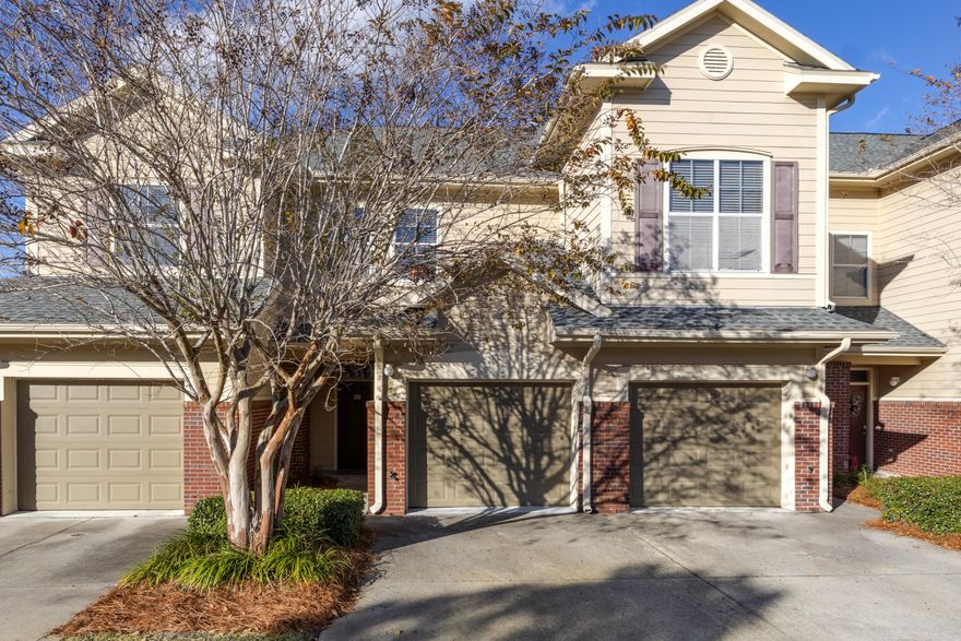 Welcome to this stunning 2-bedroom, 2.5-bath unit in the desirable gated community of Baldwin Rowe! This home boasts fresh paint throughout and has been professionally staged to highlight its spaciousness and charm. Step into an inviting kitchen ready for you and your family to start prepping the turkey next thanksgiving! The living room features beautiful laminate flooring, crown molding, and convenient sliding glass doors that lead to a delightful screened-in porch, perfect for relaxation.Upstairs, you will find both  bedrooms along with a well-appointed laundry room and media room. The upstairs is carpeted throughout. Primary features an en suite bathroom with a double vanity for added luxury.