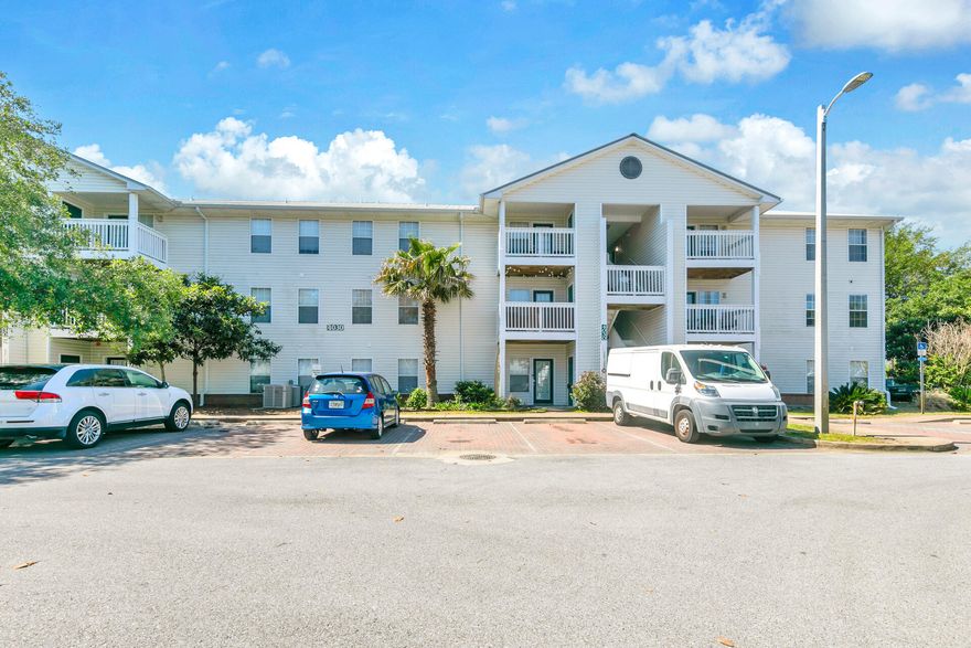 The Indian Lake condominium complex is conveniently located within walking distance to our gorgeous Emerald Coast, nearby shopping and many restaurants. All that paradise has to offer is here in Destin at an affordable price. Beaching, boating, golfing trail walking, it's all here over looking Destin's dog park, the Morgan Sports Center with baseball fields, Frisbee, soccer, softball,basketball, walking paths and soon to have pickle ball courts. Freshly painted and ready for all of your furniture placements. Use as a private residence, second home or as a rental Investment. Record of previous $1550.00 rental for this 920 sq. ft. unit. HVAC is less than 5 years. All appliances transfer. Indian Lake is a FHA/VA approved complex.
