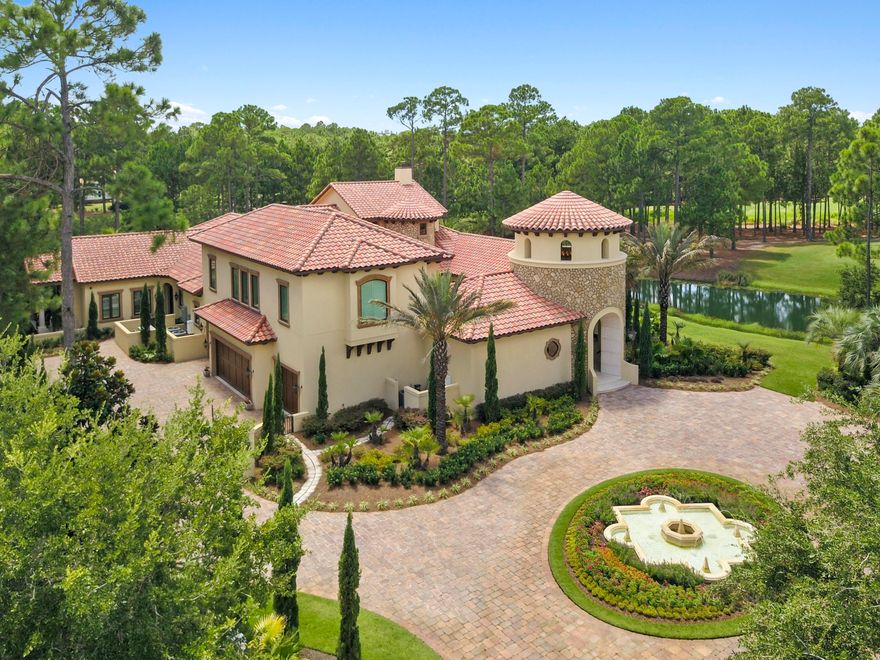 Magnificent custom luxury residence boasting over the top finishes, design & detail with an abundance of character for formal entertaining and gatherings. Beginning with the cathedral domed tower entrance flowing to the open air courtyard and extending throughout the entire home, there is absolutely no detail overlooked nor expense spared. This home features: chef's gourmet kitchen w/double islands, coffee bar, butler's pantry, climate controlled wine cellar with adjacent tasting area, elevator & more. Entertaining is a delight for you and your guests with the spacious dining room, game room, bar, and state of the art theater room. The outdoor living area is tastefully decorated in a casual Moroccan flair and includes kitchen, bar, bath, Mosaic tile pool, hot tub and fireplace. Master Sui