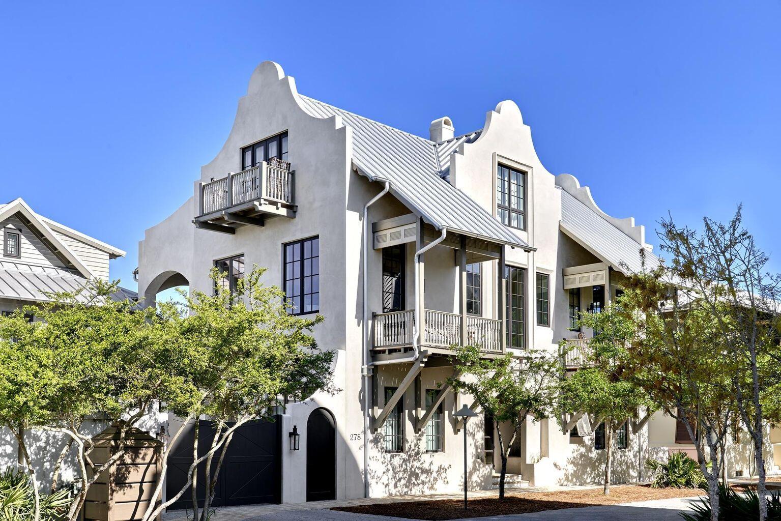 Custom designed by A Boheme Design and built by Galvas Construction, this magnificent luxury private compound is one of the finest builds ever in Rosemary Beach. Enjoy the gourmet kitchen for the chef at heart with Neolith counters, LaCranche gas range/custom hood, subzero, wolf, bosch, scotsman ice maker, plus wine and beverage coolers. Natural onyx counters and custom cabinets with a brass in-lay design, sliding spice rack doors, hot water dispenser, Control4 electronics and elevator complete a luxury build rarely found. Seven bedrooms and ten bathrooms are offered with six host king beds all with ensuite baths, each uniquely tiled in marble and brass fixtures by Kallista and WaterStone. Venetian plaster, shiplap and pecky cypress tastefully adorn the walls and ceilings.