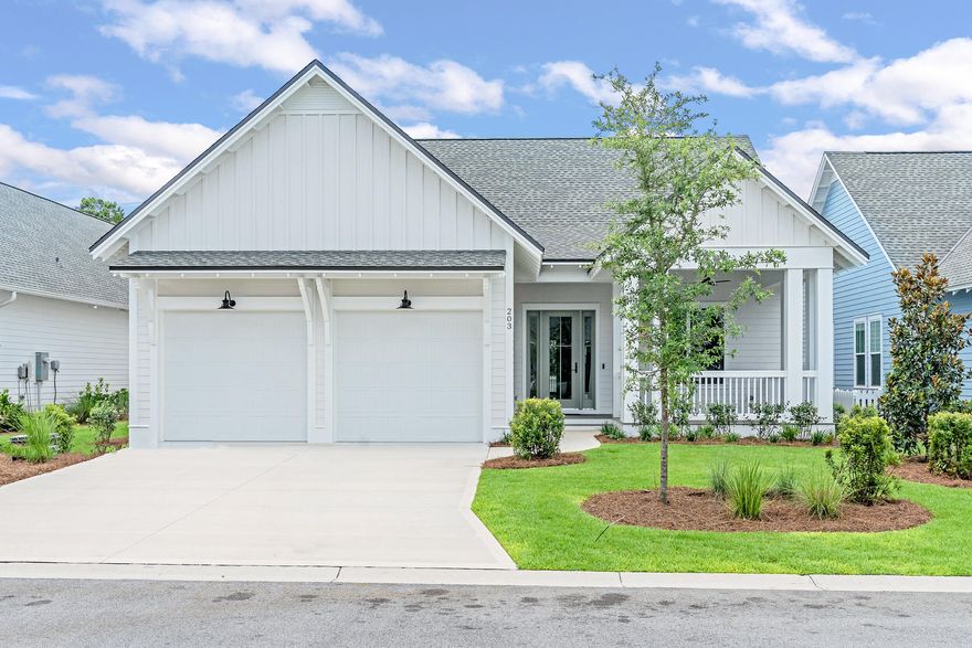 Introducing the Mistral, a stunning new floor plan by Huff Homes, located in The Pines, a premier enclave within the highly sought-after Watersound Origins community. This thoughtfully designed home offers a blend of luxury and functionality. Featuring 11' ceilings, Medallion wood flooring throughout, and crown molding, the interior exudes elegance. The chef's kitchen is a true showpiece, equipped with an upgraded Wolf & Sub-Zero appliance package, quartz countertops and backsplash, stacked cabinetry with glass doors and lighting, and a spacious center island--perfect for entertaining. The living area is enhanced by a gas fireplace with shiplap accents, while bronze windows and slider doors invite in abundant natural light. The primary suite provides a spa-like retreat, while additional bedrooms offer ample space for family and guests. Outdoor living is effortless with a covered porch and plenty of space + pre-plumbing for a pool, allowing for a future backyard oasis. An epoxy-finished floor in the 2-car garage adds durability and style.

This newly constructed home is complete and ready for its new owner! Photos coming soon.

The Watersound Origins community offers an unparalleled lifestyle in South Walton  exceptional amenities, notoriously friendly and welcoming atmosphere, zero short-term rentals, and close proximity to all that 30A and Inlet Beach has to offer. Enjoy the zero-entry pool, playground, sports courts, and fitness center at the Village Commons, play a round of golf or foot golf at the Origins Golf Course, or take a walk along the many miles of walking and biking trails that wind all throughout the neighborhood! The new Watersound Town Center located at the entrance to the community offers several fantastic dining options (casual and formal), medical services, Starbucks, Publix, a Pavilion that hosts events year round, and more! 