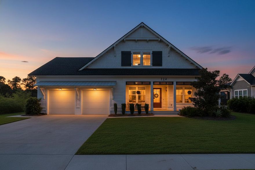 Positioned on the largest homesite within its community, 224 Needle Cast Lane offers 4,066 square feet of carefully considered design, where architectural detail and modern comforts unite. This custom-built residence features five bedrooms, five and a half bathrooms, and a layout that balances open-concept living with spaces crafted for both privacy and connection.The kitchen is a statement in itself, anchored by a dramatic marble waterfall-edge island and complemented by luxury appliances and bespoke cabinetry. Hardwood floors run throughout, adding warmth and refinement, while two thoughtfully placed wet bars--one upstairs, one downstairs--underscore the home's capacity for entertaining. The primary suite presents a custom-designed closet and serene retreat, while the fifth bedroom upstairs offers flexibility as a game room or media room, complete with its own wet bar. Beyond the interiors, a large enclosed back patio with built-in grill flows seamlessly to the heated saltwater pool, enhanced by upgraded pavers and a fenced backyard that extends the sense of retreat.

Additional appointments include a whole-home generator, whole-home surge protector, air conditioned garage, expansive storage, and the distinction of a cul-de-sac setting, further elevating the sense of privacy.

Defined by its scale, detail, and livability, this home embodies a lifestyle of elegance and ease in Inlet Beach.