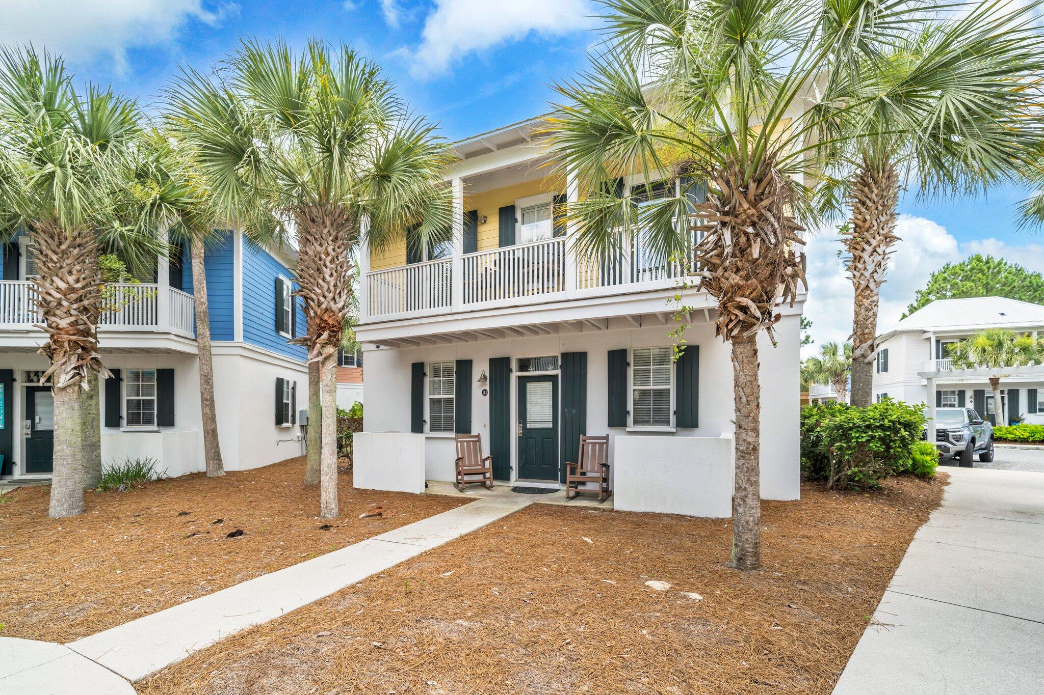 Beautiful Florida Cottage located in the highly sought-after Bungalows at Seagrove Beach! This home offers short-term rental opportunities and it is .2 miles from the public beach access! Upon entry, you're welcomed by an open, airy floor plan with natural lighting. On the first floor, the kitchen, living room, and dining area await you. The kitchen offers custom cabinetry, Quartz Countertops, Stainless steel appliances, and a breakfast bar. On the second floor, you'll find the master suite and a guest bedroom and a full bath. For guest purposes, there is a half bath on the first floor. The Bungalows offers 2 pools, a hot tub and close to surrounding area restaurants, beach, activities, and shopping. Call today to make the Bungalows 143 your next vacation home!