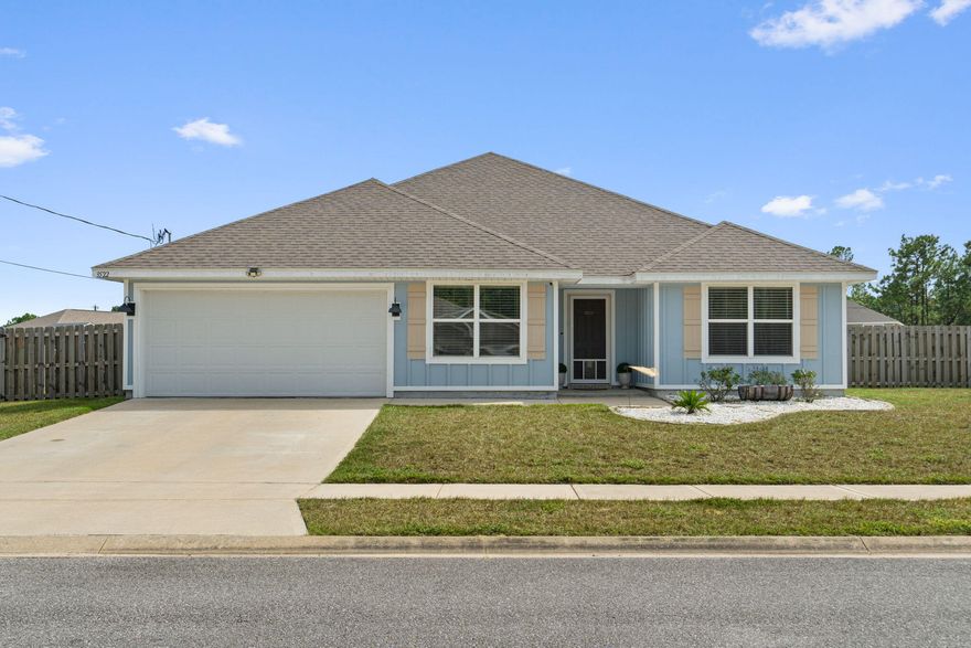 *2.75% VA Assumption available for qualified buyers with their own VA entitlement* Welcome home to this beautiful 5 bedroom, 3 bath home on a great (and flat!) 0.35 acres. Enjoy coming home to Timberland Ridge, a newer community with sidewalks throughout! This floor plan is a fabulous open concept design with all the space you've been looking for! Enter into the driveway and past the updated landscaping and storm door to find luxury vinyl plank flooring throughout the common areas to include the living room, kitchen, all three bathrooms, and the laundry room. Ceiling fans have been added to the living room and all bedrooms, and you'll love the LED lighting throughout. The open kitchen features a large island bar with an upgraded farmhouse style sink and new faucet, white cabinetry with updated hardware, smooth top range, built in microwave, stainless steel appliances (including a new French door refrigerator with ice maker), under cabinet lighting, and a large corner pantry. There is also a nice sized breakfast nook as well as a space for your large dining room table or a flex space to utilize! The owner's suite is a spacious space to enjoy with an en suite bathroom featuring a walk-in shower, double vanities, large walk-in shower with a custom closet organizer, and a private water closet. The other 4 bedrooms are great sized with ample closet space and the other two full bathrooms are perfectly situated, one of which is right at the back door for easy access! Outside is a great covered patio overlooking the large fully privacy fenced in backyard complete with a 10.5ft double gate on one side (with an additional installed post to change it to a 12ft wide gate if needed, and posts already installed 5ft apart on the other side to be able to add an additional gate)! Stylish, desirable, and durable this Hardi board craftsman designed home with a Smart Home Connect system (video/camera doorbell & keyless entry) and makes this one you don't want to miss out on!
